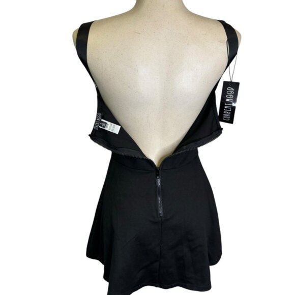 NWT CURRENT MOOD DOLLSKILL Black Mini Dress Buckle Straps Size Small - Picture 3 of 6